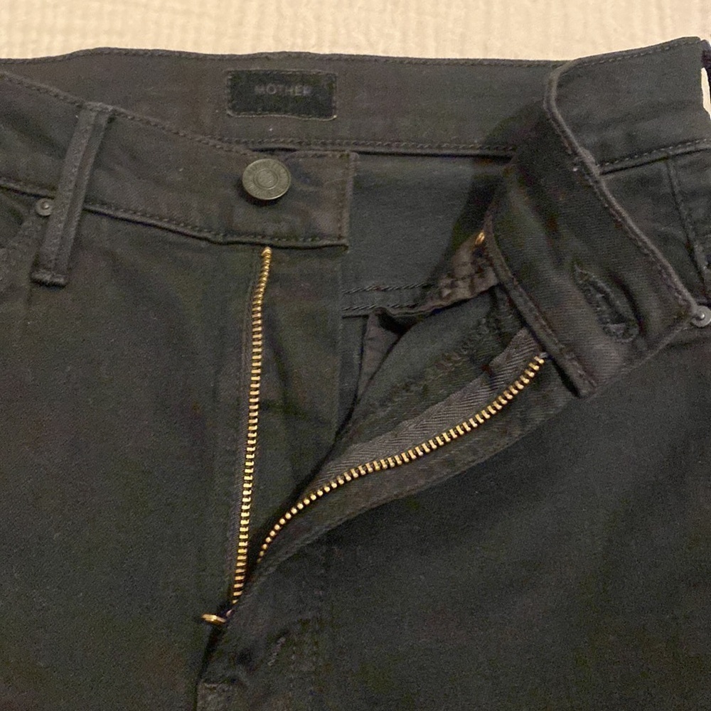 Mother stunner zip ankle step gray not guilty black jeans . Size 25. - Picture 14 of 15